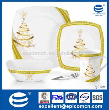facotry supply fine china dinnerware set for Christmas