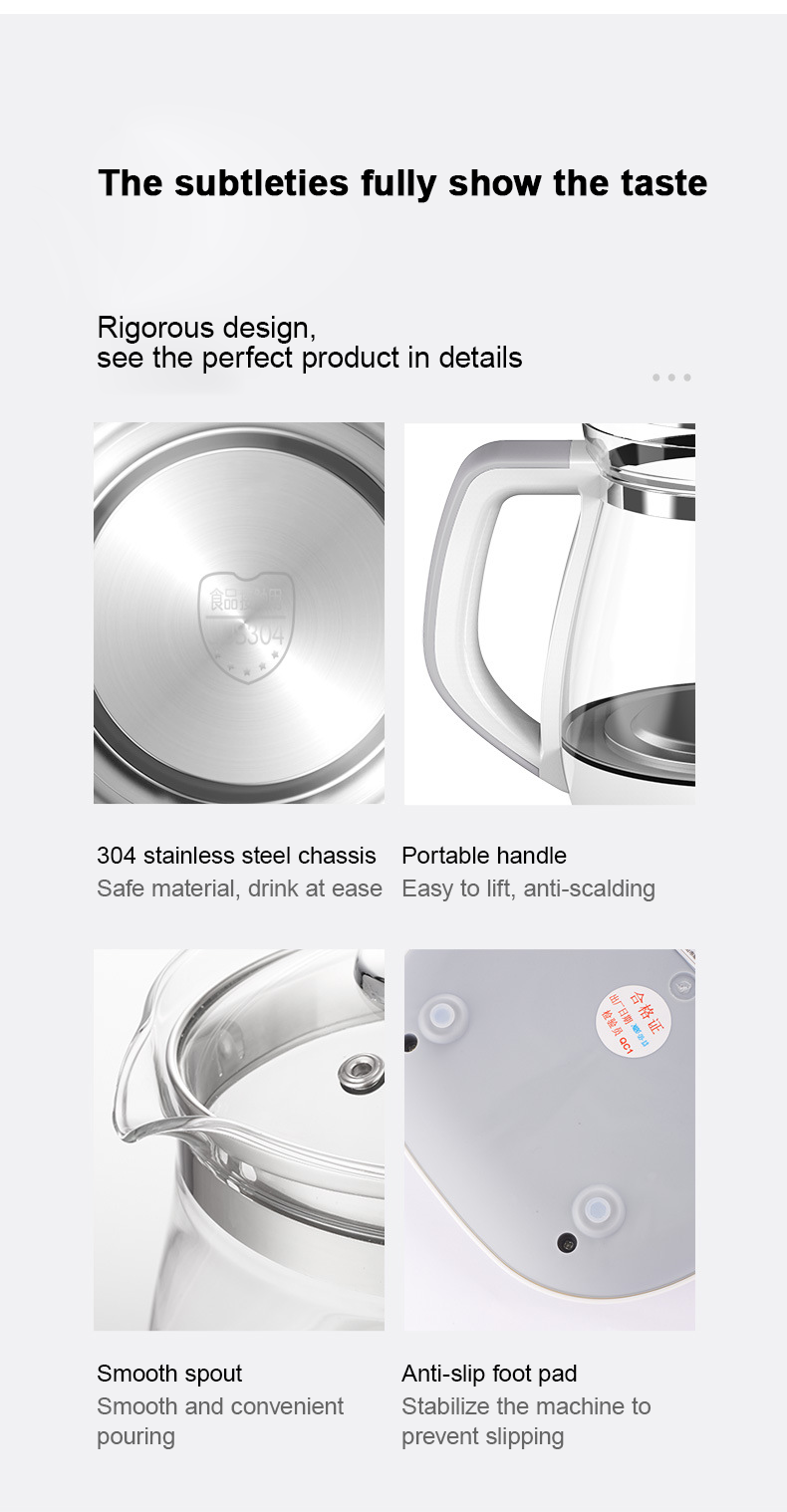 High quality Health pot fully automatic thickened glass multi-function glass ulti-functional cooking kettle electric kettle