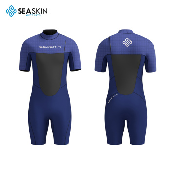 Seaskin Mens Zipper Percuma Satu Piece Shorty Wetsuit Neoprene