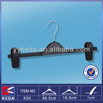 hanger made for pants,plastic clips for trousers suit pants hanger