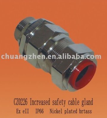 Nickel plated brass cable gland