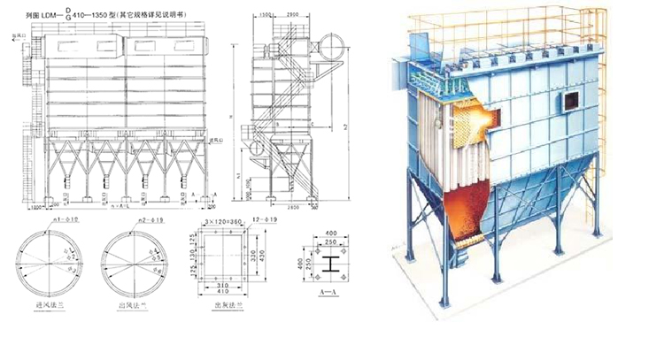 Industrial Pharmaceutical Pulse Bag Type Baghouse Filter Dust Collector