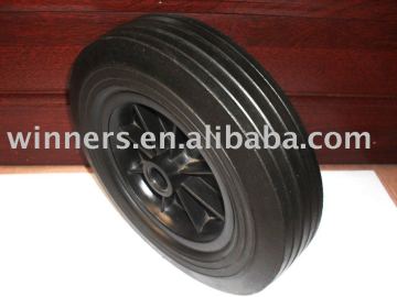 8" solid rubber wheel