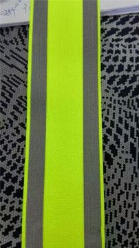 Elastic reflective double sided fabric