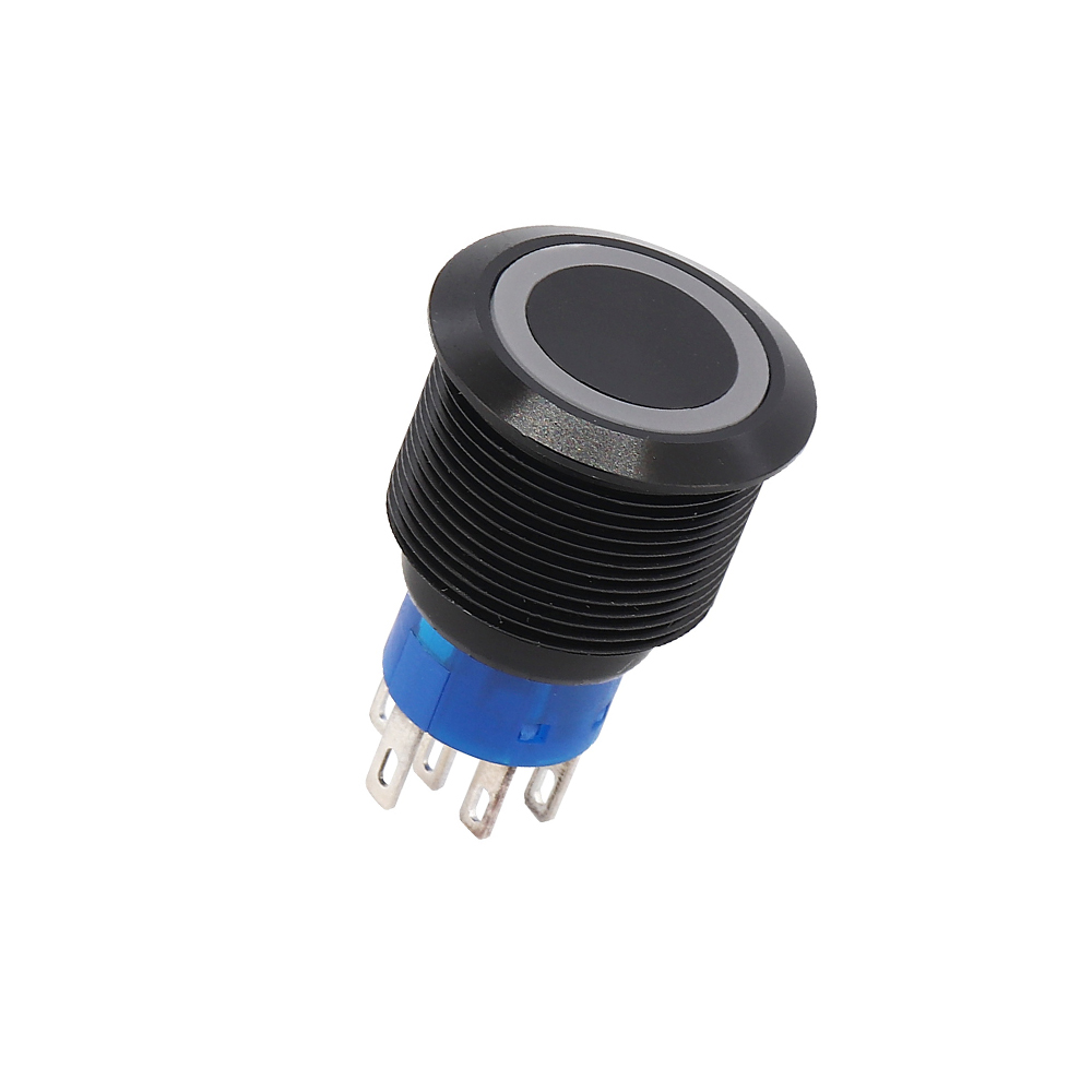 Black Long Life Waterproof 19mm Push Button switch