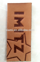 bulk debossed words cute star pattern top layer genuine leather label