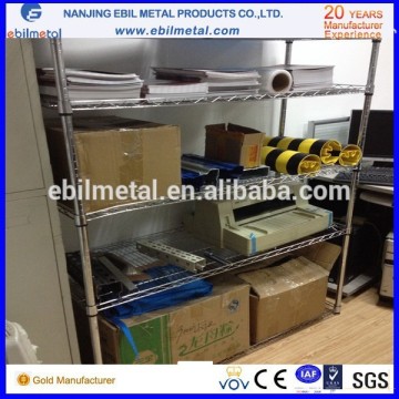 Chinese rolling chrome wire basket shelving