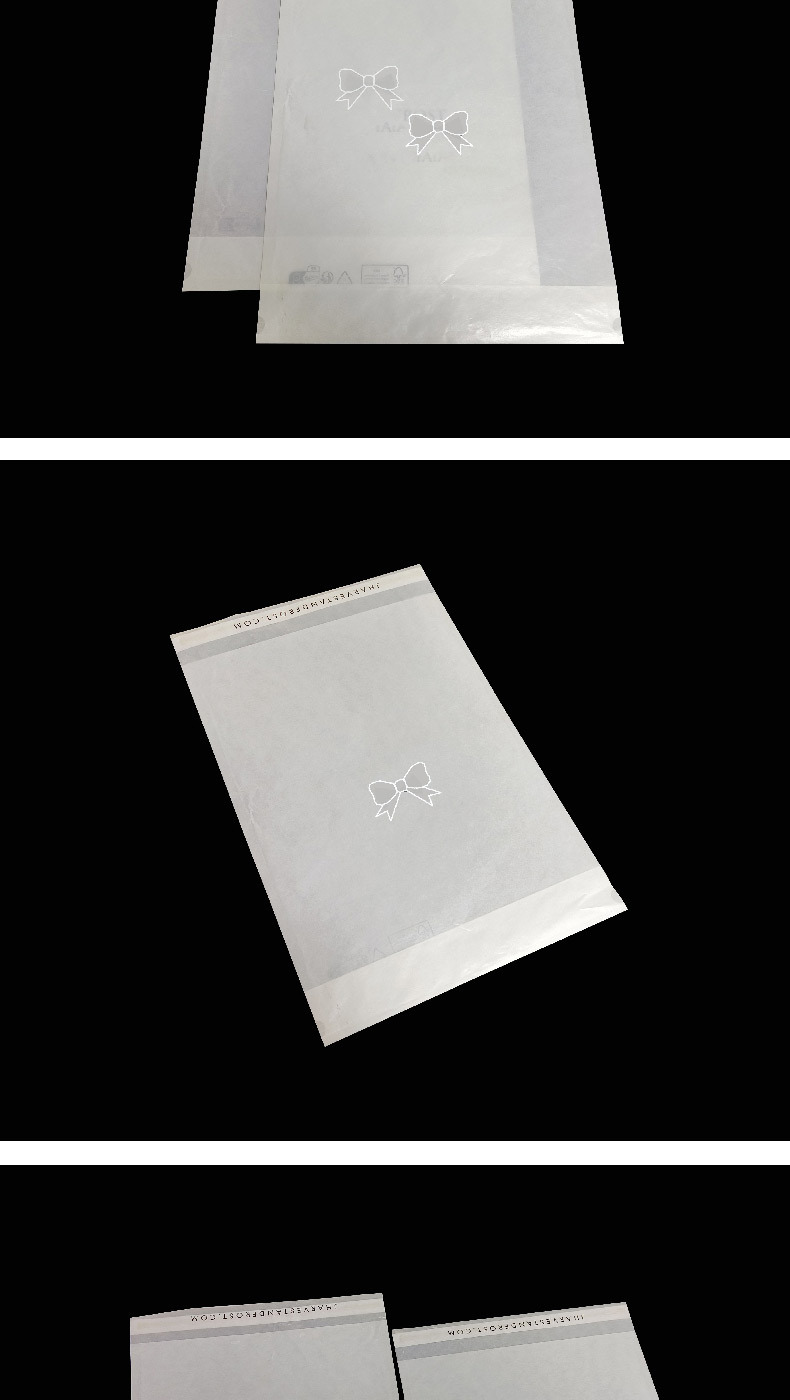 반투명 친환경 글라신지 의류 가방 Semi-Transparent Eco-Friendly Glassine Clothing Bag