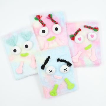 Big-Eyed Ugly Doll Fuzzy Plush Decompression Notebook