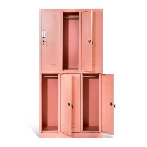 2 Tier Standard Metal Lockers 6 Door