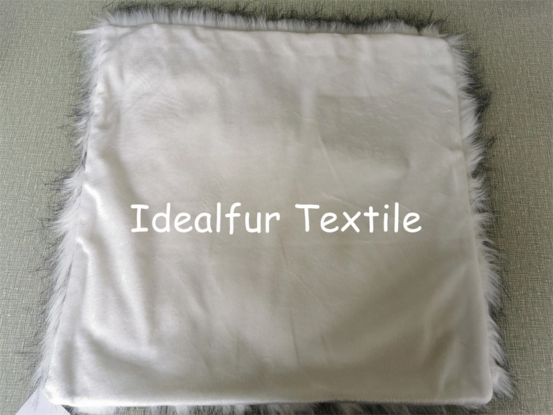 Jacquard Color Long Pile Fur Cushion Cover