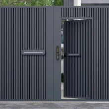 Black Aluminum Swing Gate for Sidewalks