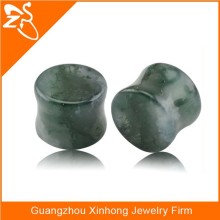 2016 fashion design gray stone plugs hot sell flesh ear tunnels