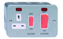 Cocker Unit with Neon 45A Dp Switch13A Socket