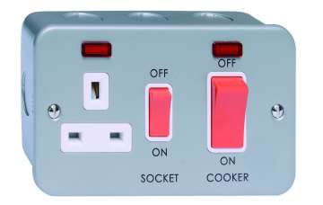 Cocker Unit with Neon 45A Dp Switch13A Socket