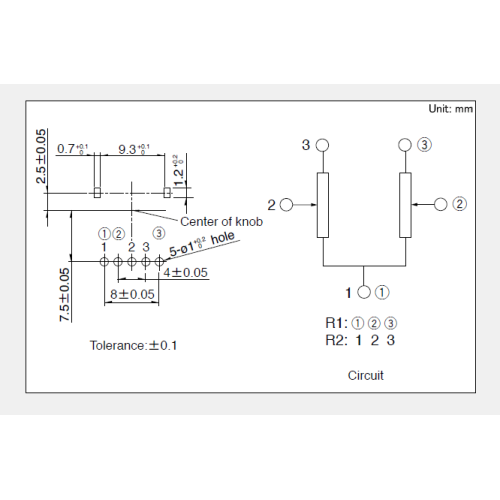 Drehpotentiometer der Serie Rk10j