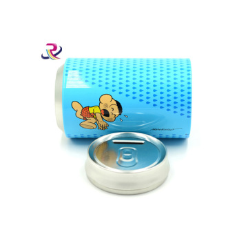 Round Cola Shaped Coin Container Tin Box