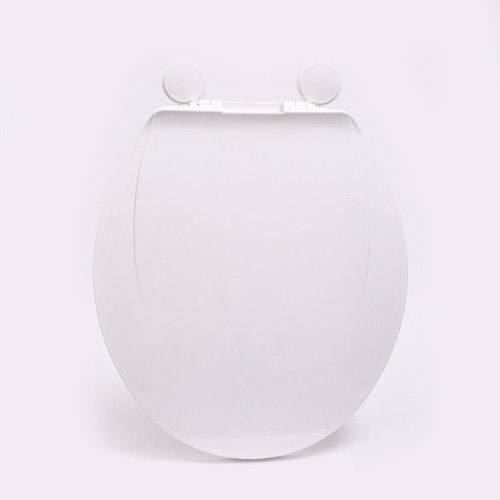 White Plastic Toilet Seat with Quick Release