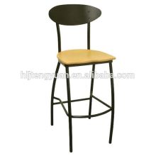 Cheap Metal Chair End Caps/ Bar chair/ Wood Seat and Back T122B