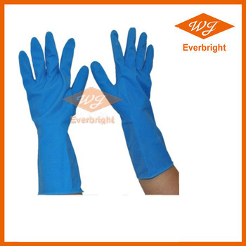 Blue Latex household glvoes, Blue atex household gloves price, Blue latex household gloves manufacturer