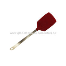 Quadrate Solid Silicone Turner, Cool Quickly and Easy to Clean