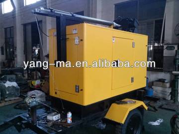 water cooled Mobile trailer Air cooled generator machine welding 600A with Deutz engine