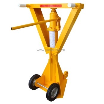 Hydraulic Beam Trailer Stabilizing Jack with Rubber Wheel