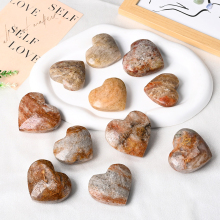 Heart Shape Crystal Palm Stone for Decoration