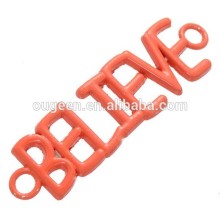 jewelry findings Newest Fashion metal zinc alloy Unique bracelet believe charm