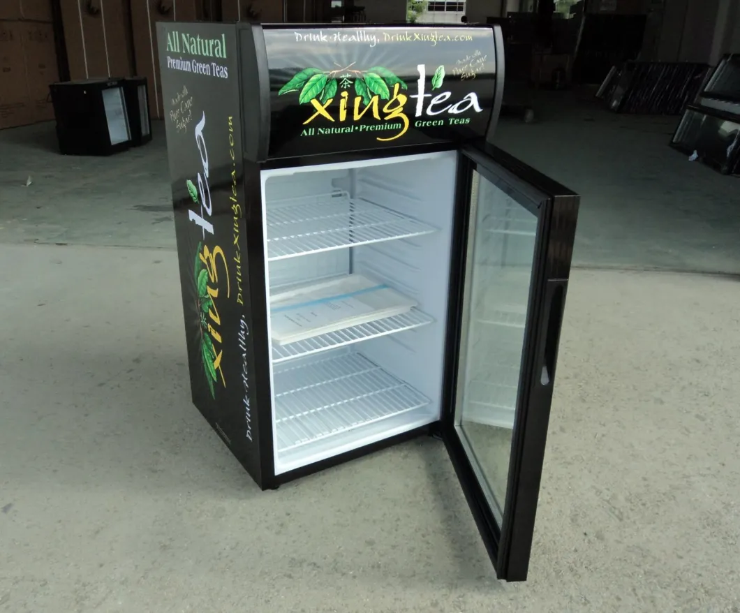 52L Countertop Display Cooler Display Refrigerator Showcase with Lamp