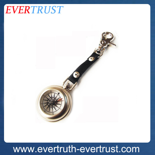 high quality custom antique compass with snap hook