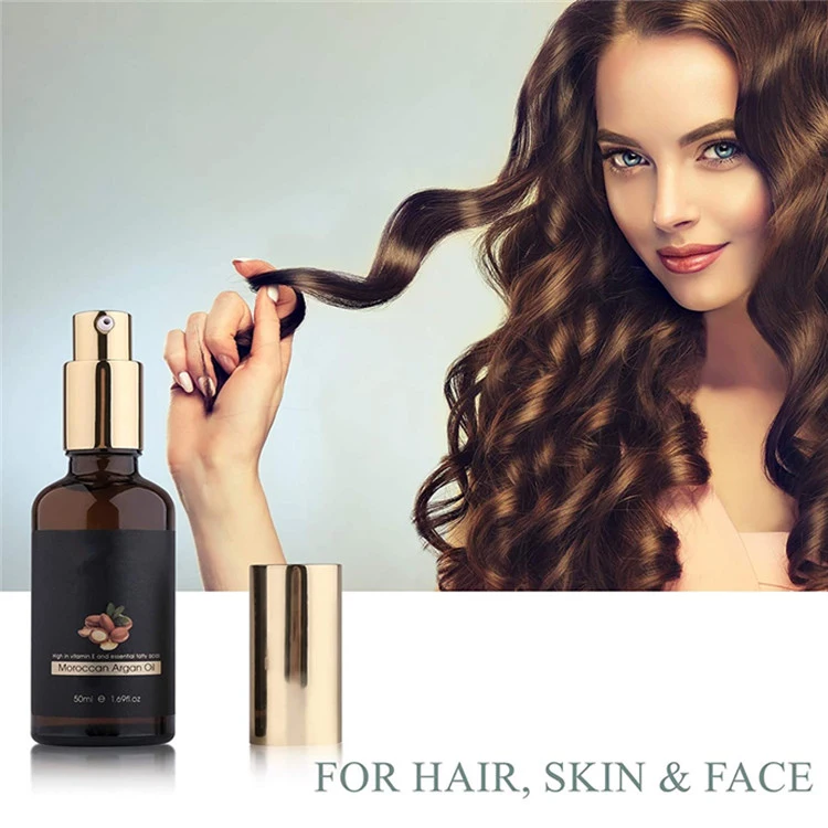 Organic Argan Oil Hair Serum for Damaged, Dry, Curly, Frizzy Hair Treatment