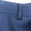 Custom Men's dark blue fitted suit pants