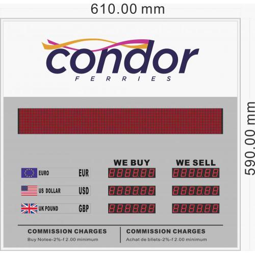 Tableau d&#39;affichage du taux de change ERB-2803B + MS