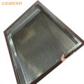 Vassoio per asciugatura perforato in metallo con griglia in acciaio inox 64x45cm