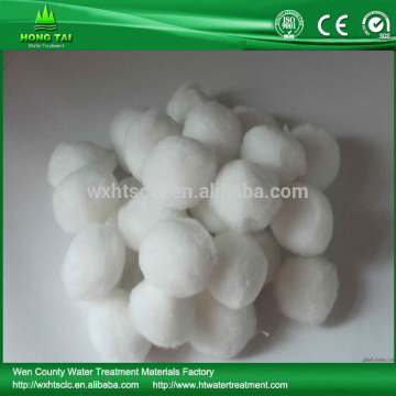Polyester ball fiber use for water treatment/bast price for fiber ball filter medial