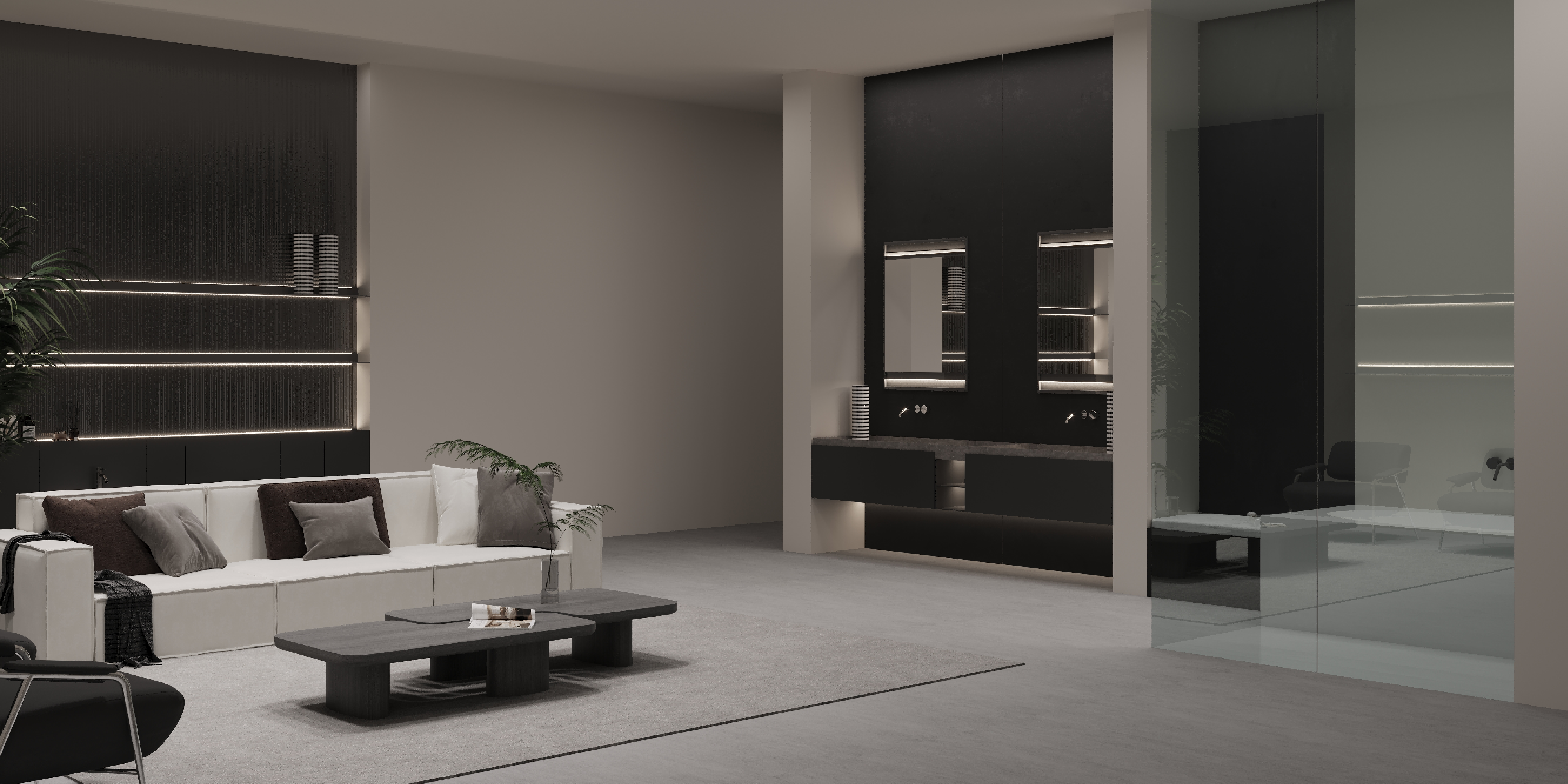 Armário modular de banheiro luxuoso