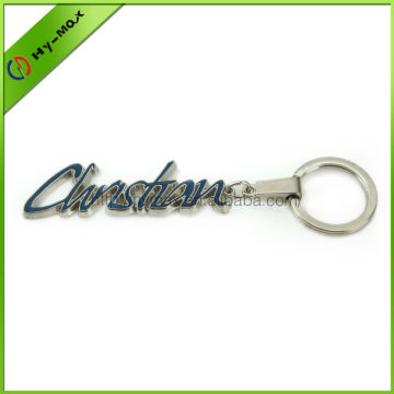 promotional metal enamel custom christina name keychain