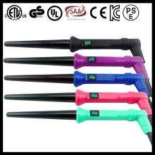 China supplier LED titanium coned curling iron