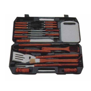 Boîte de rangement pour outils de barbecue en acier inoxydable 18pcs