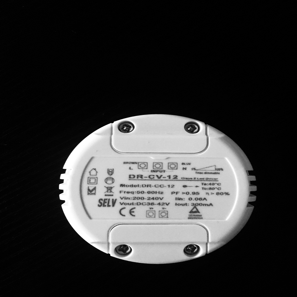 round shape led driver for 12V LED strip light