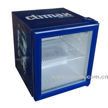 Glass door fridge, table top cooler