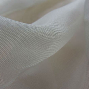 Sheer Silk Fabric 100% Silk Voile,Plain Xili Yarn Fabric White Color