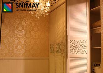 E1 Grade MDF Board Furniture White Sliding Door Wardrobes f