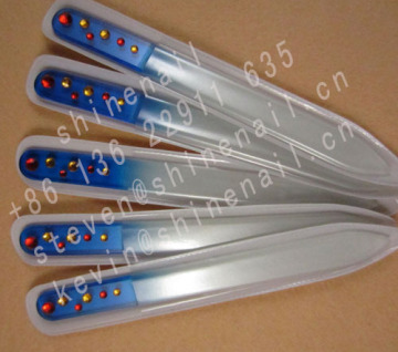 glass nail file with diamond