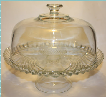 Crystal Cake Plate with Dome