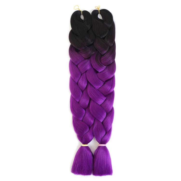 32 Inch 330G Premium Fiber Two Colored Jumbo Ultra Braiding Synthetic Hair Extensions