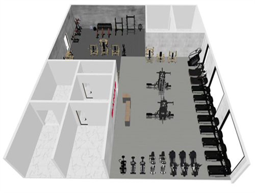 Cambodia High end hotel gym -Lafit fitness 350sqm (3)