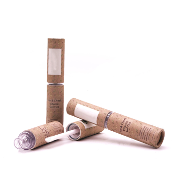 Kraft Paper Cosmetics Empty Mascara Packaging Cylinder Tube