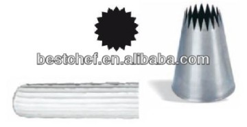 stainless steel Petits fours star tubes set 12 pcs